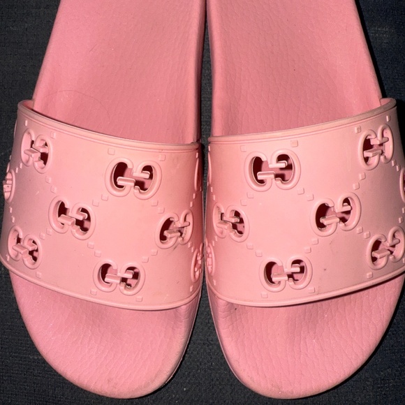 Pink Gucci Slides - Picture 1 of 3